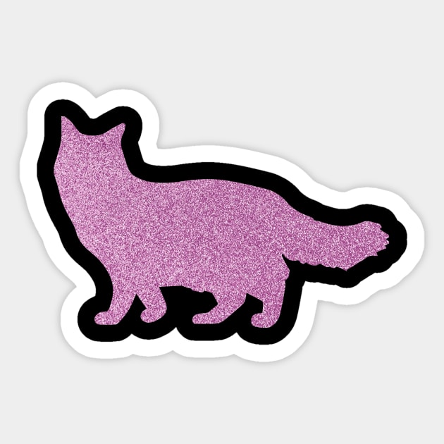 ragdoll cat pink Sticker by T-shirt verkaufen